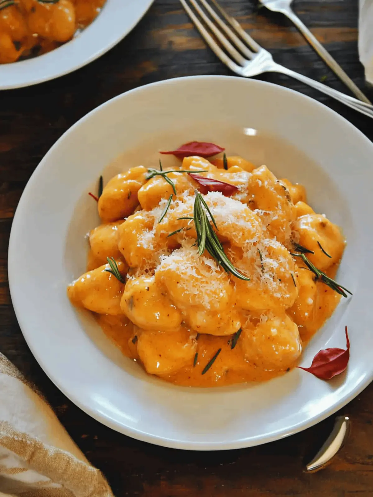 Vegan Pumpkin Alfredo Gnocchi