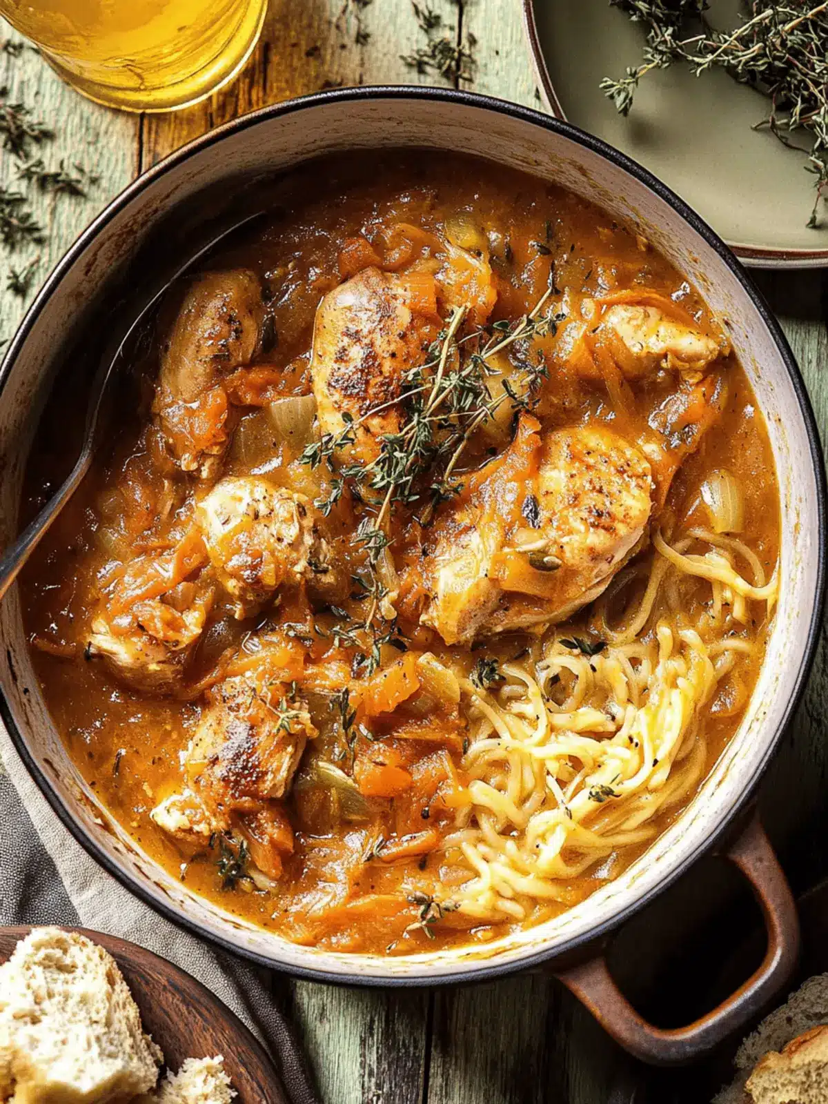 Crockpot Pumpkin Beer Braised Chicken