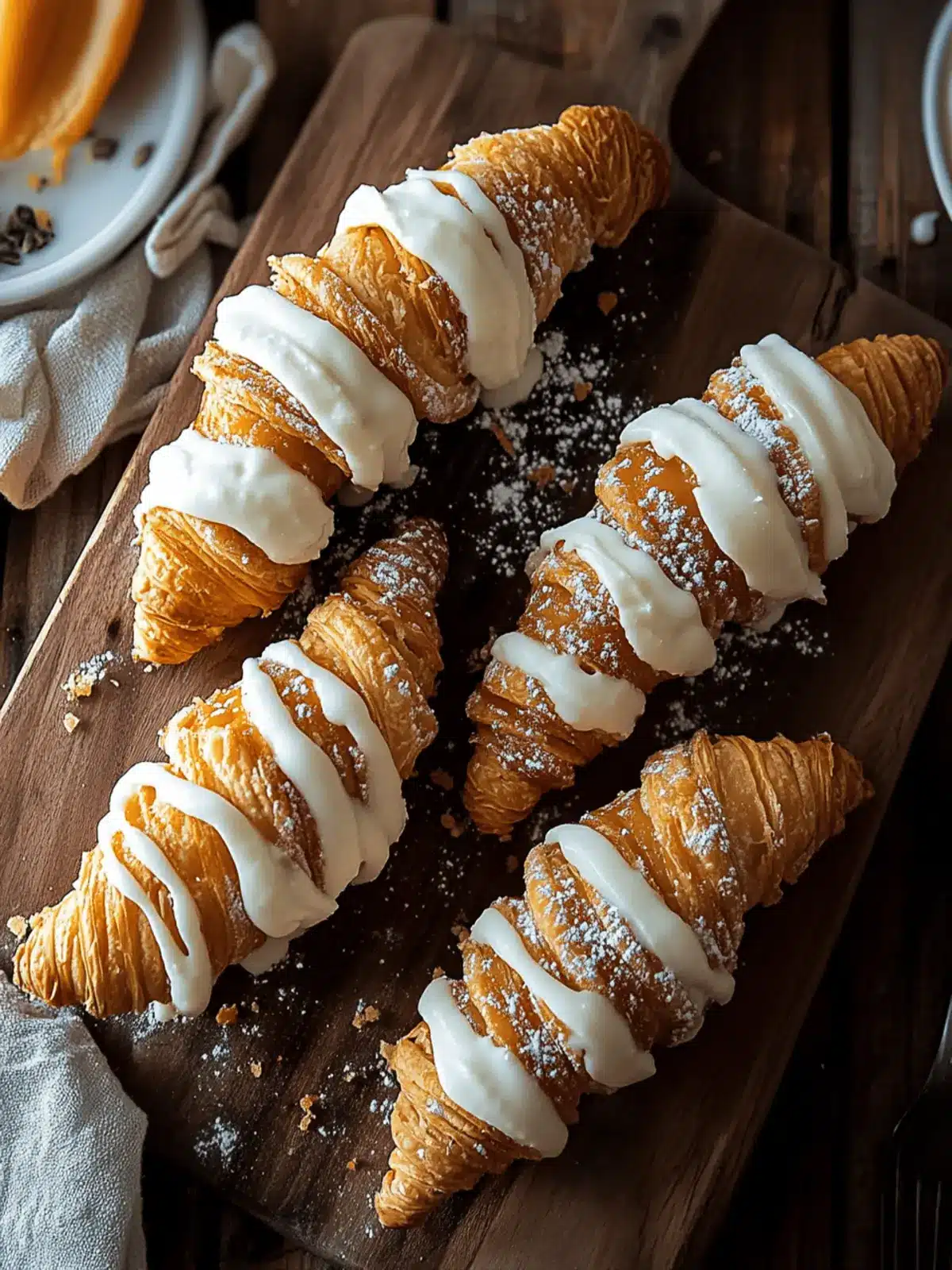 Pumpkin Cream Cheese Filled Cream Horns