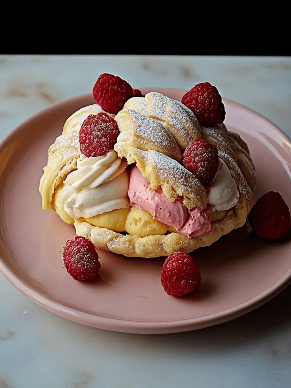 CONCHA TART WITH DULCE DE LECHE PASTRY CREAM