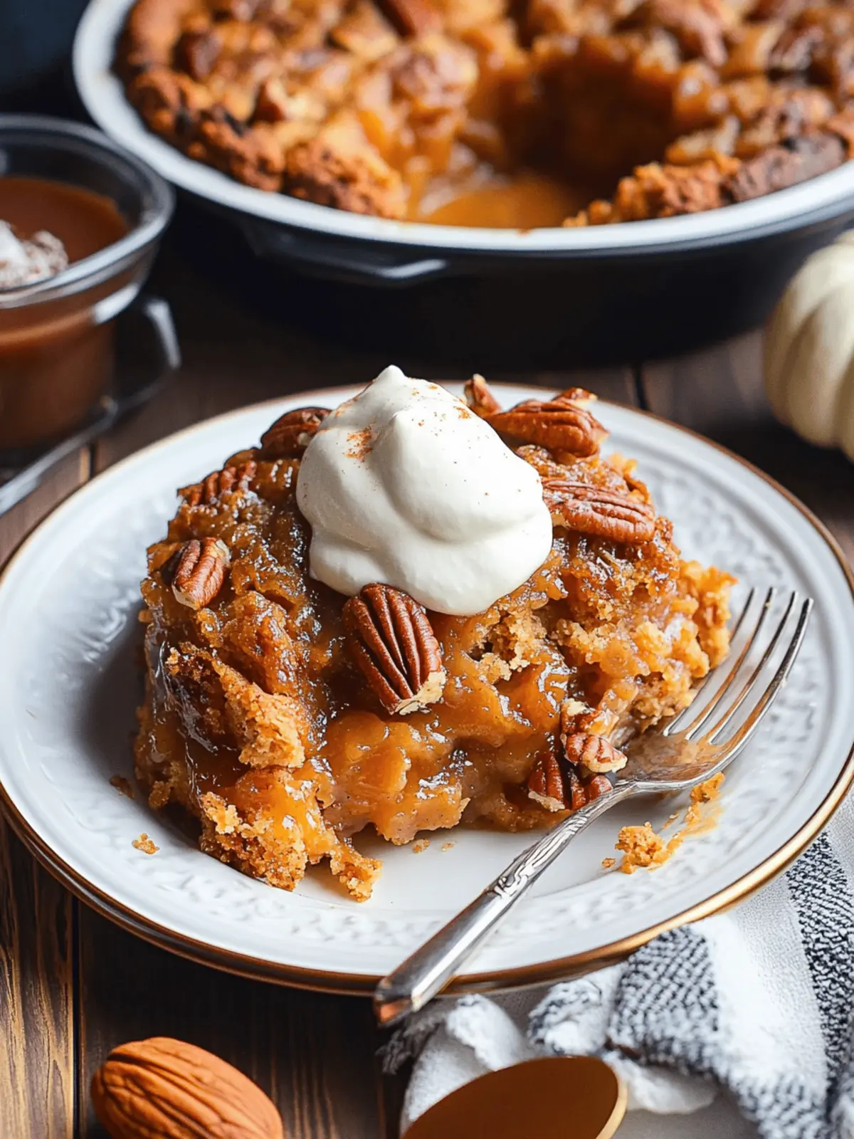 Pumpkin Pecan Cobbler