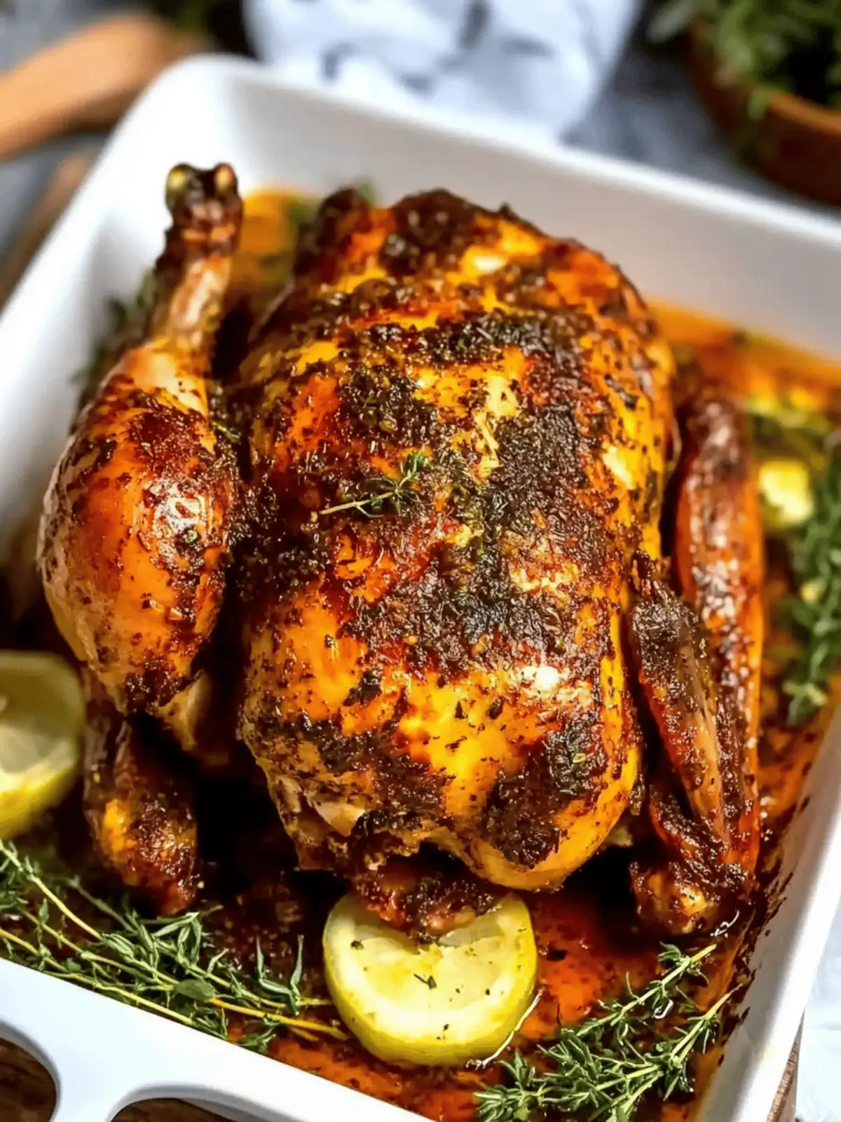 Garlic Herb Butter Roasted Chicken