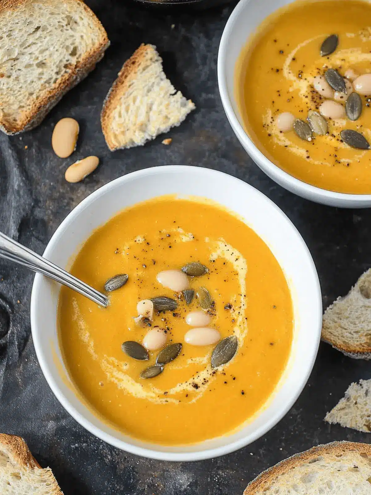 Creamy Pumpkin White Bean Soup
