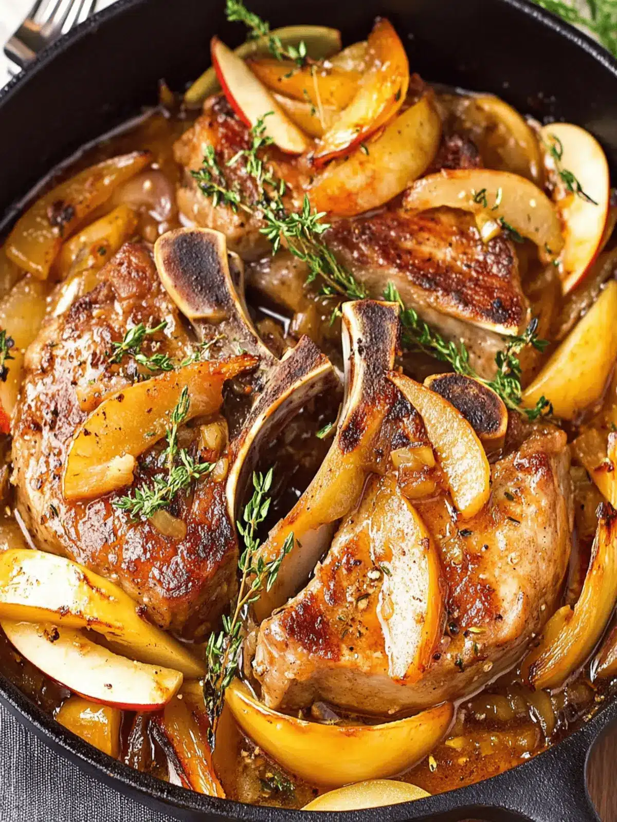 Pork Chops with Apples and Onions