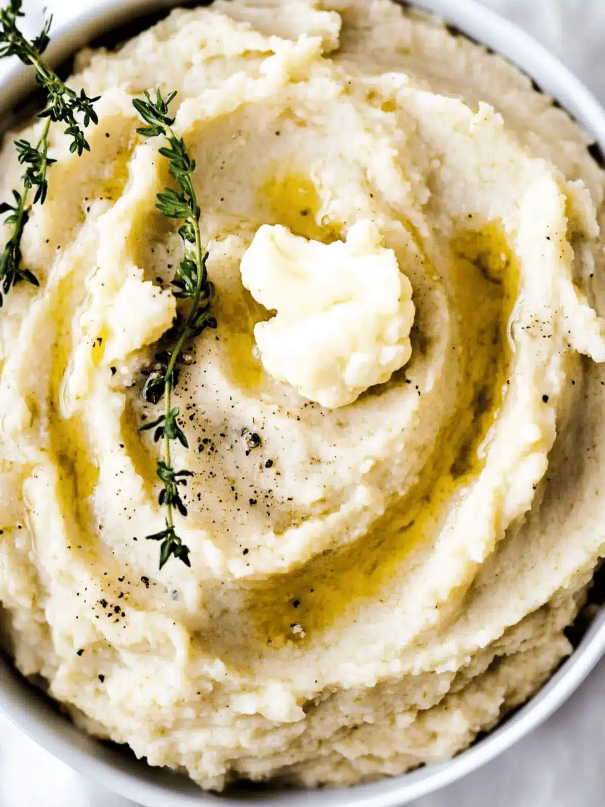 Roasted Garlic Mashed Cauliflower