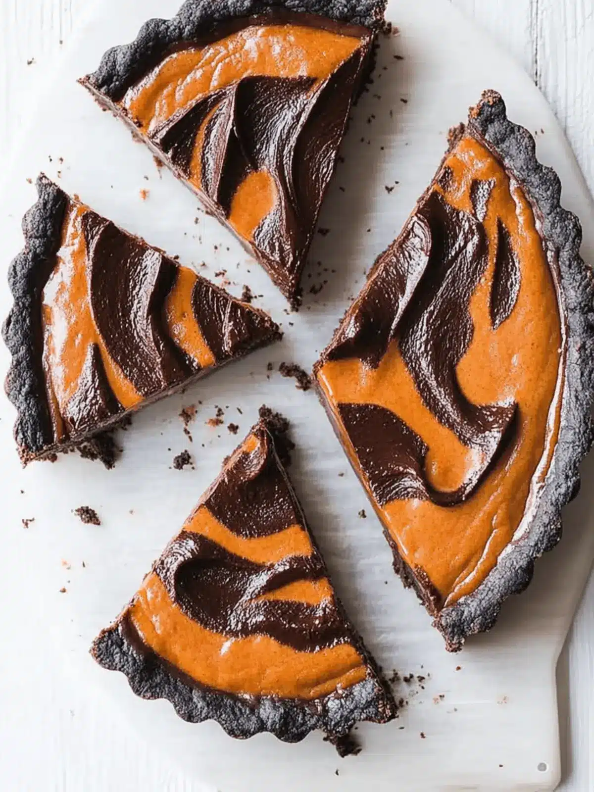 Chocolate Swirl Pumpkin Tart
