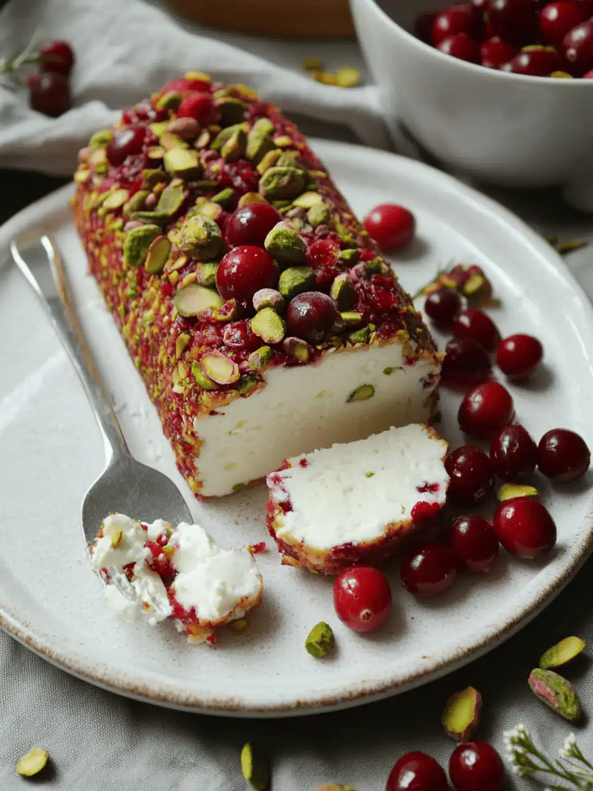 Cranberry Pistachio Goat Cheese Log