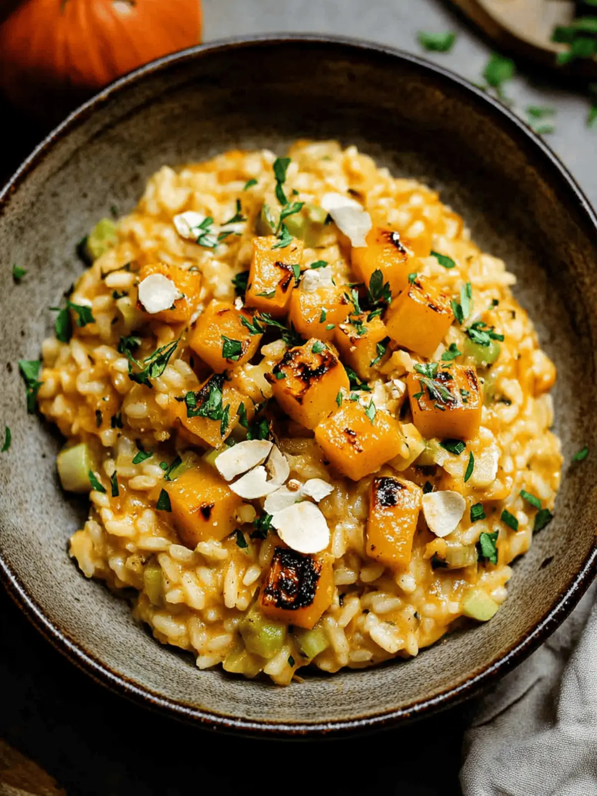 Roasted Pumpkin and Leek Risotto