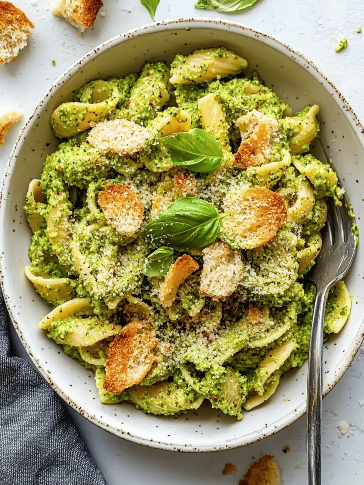Roasted Broccoli Pesto Pasta