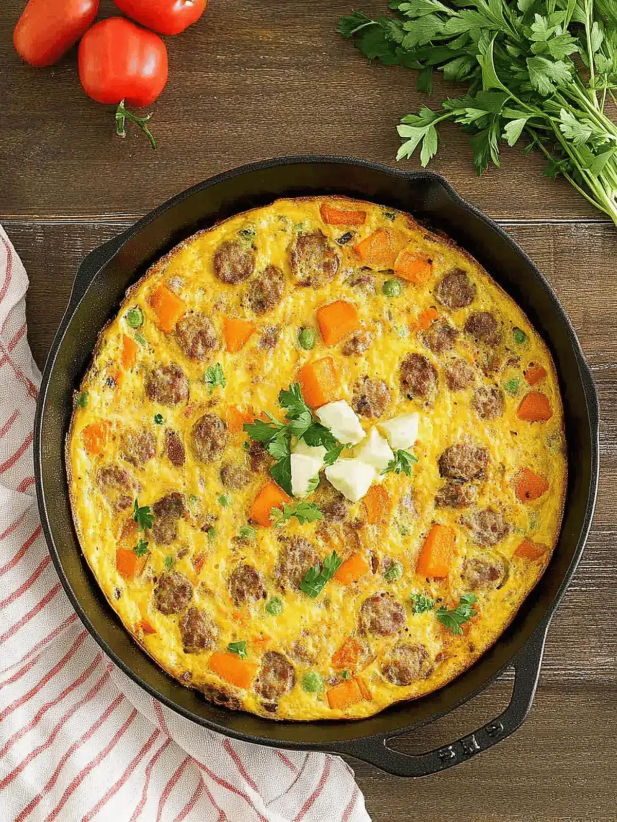 Sweet Potato Sausage Frittata