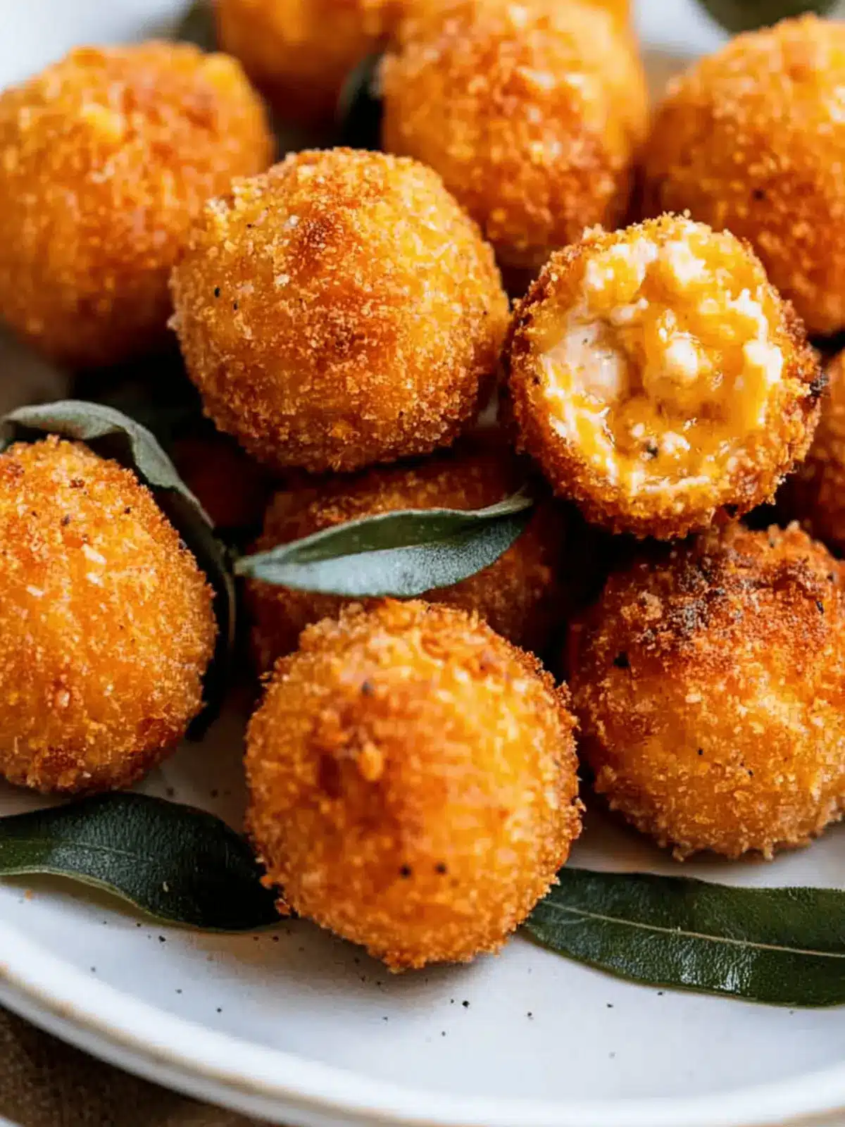 Fried Pumpkin Goat Cheese Balls