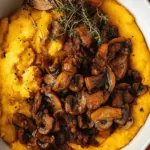 Pumpkin Polenta with Mushrooms and Sausage