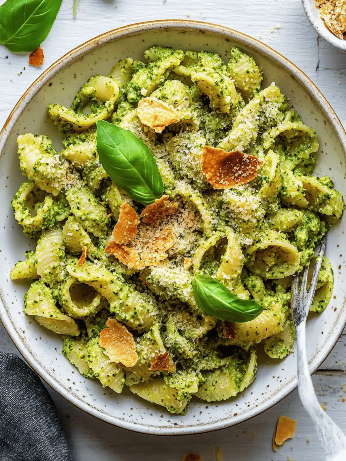 Roasted Broccoli Pesto Pasta