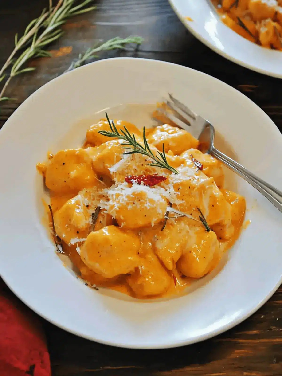 Vegan Pumpkin Alfredo Gnocchi