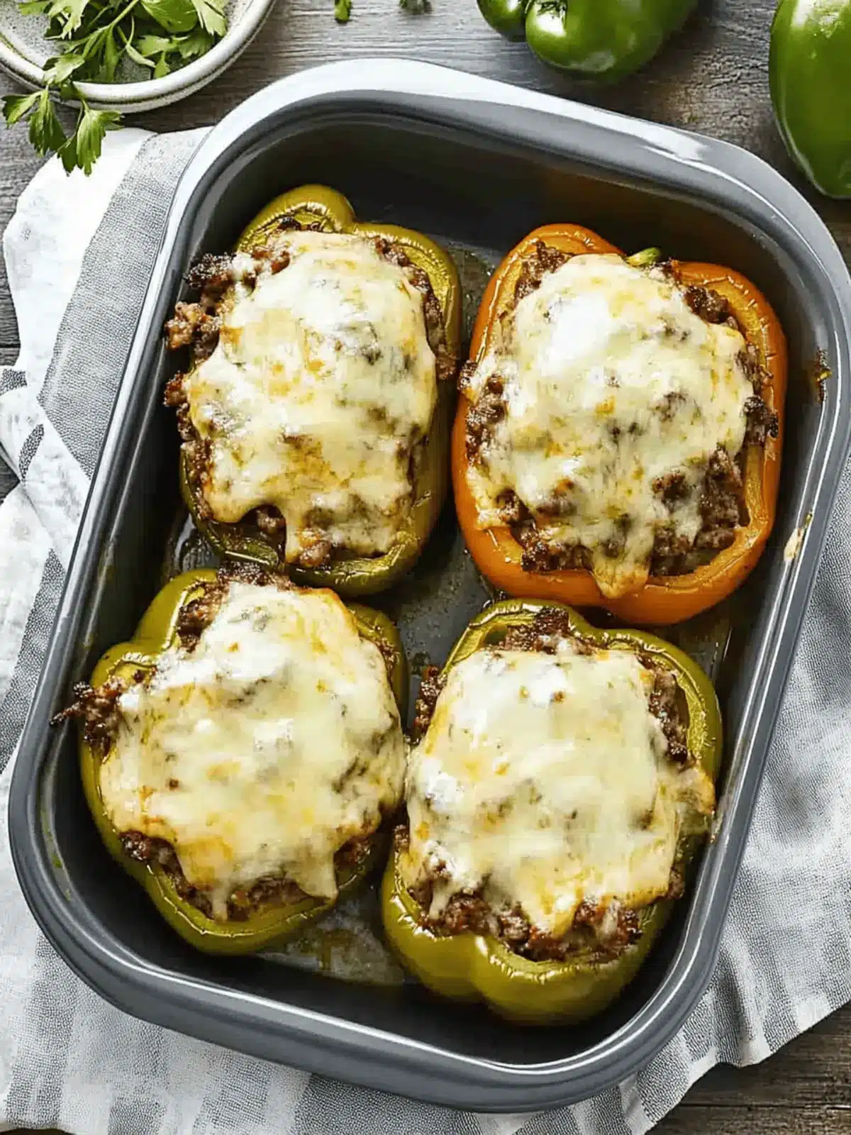 Philly Cheesesteak Stuffed Peppers: A Flavorful Twist! 4 Philly Cheesesteak Stuffed Peppers