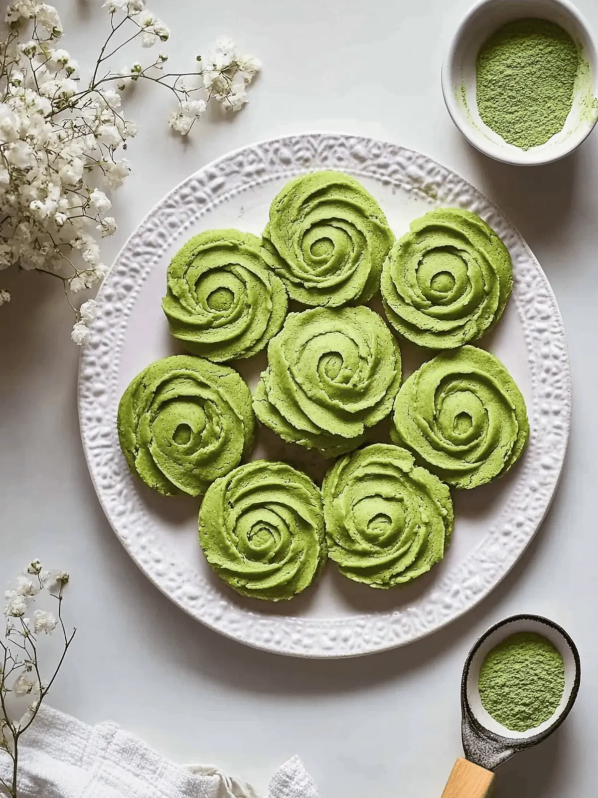 Matcha Butter Cookies