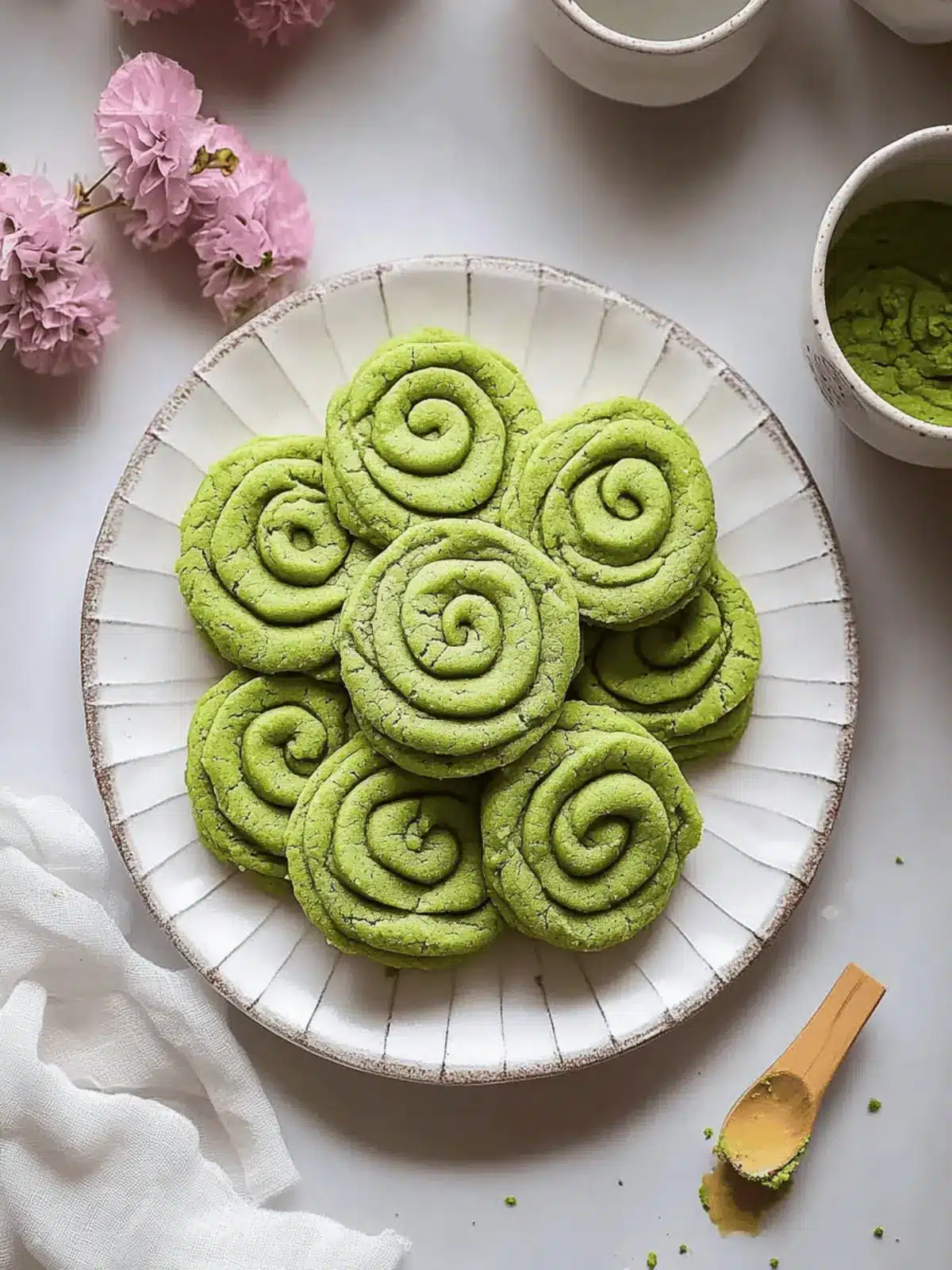 Matcha Butter Cookies
