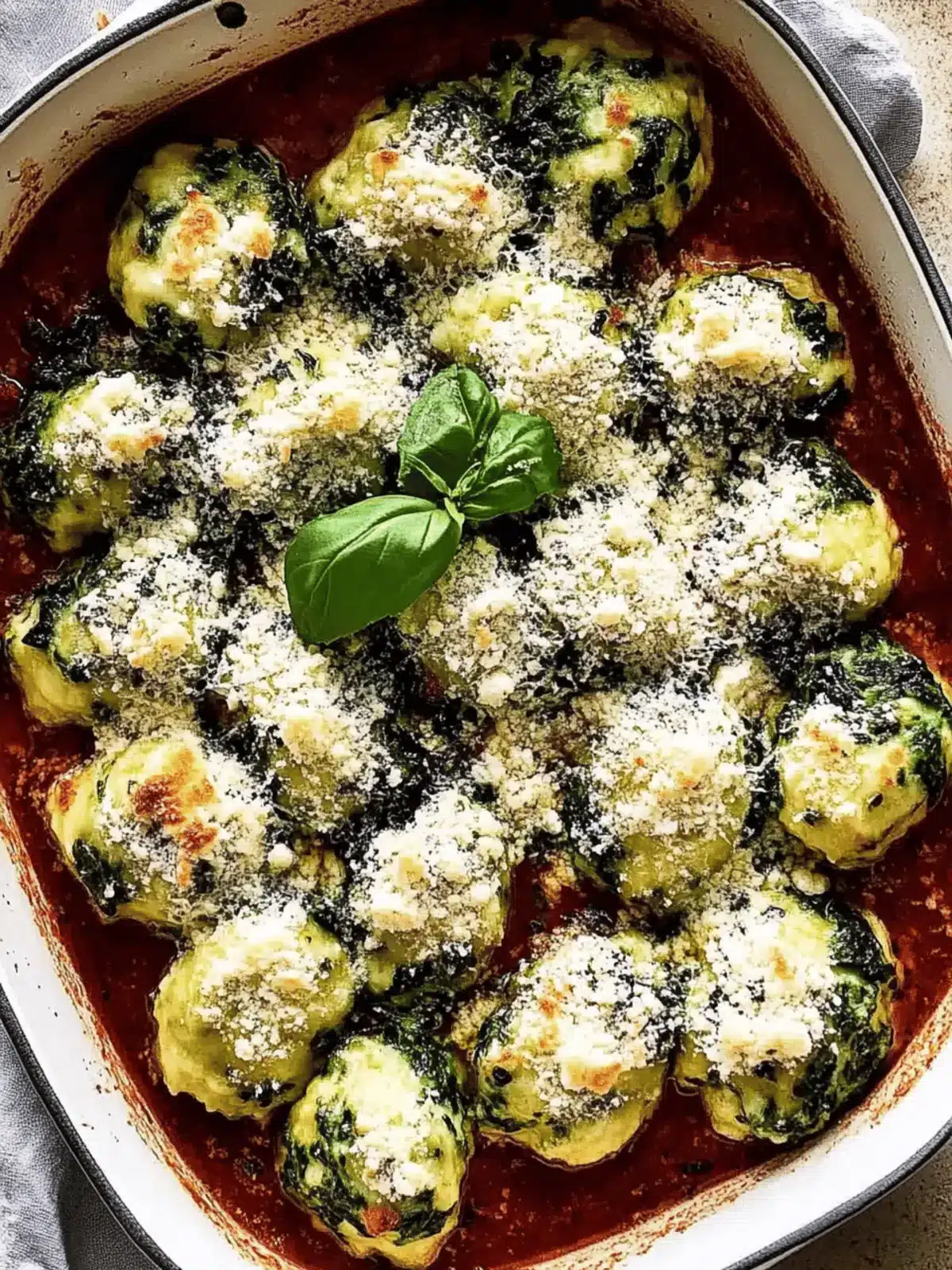 Malfatti (Italian spinach ricotta dumplings)