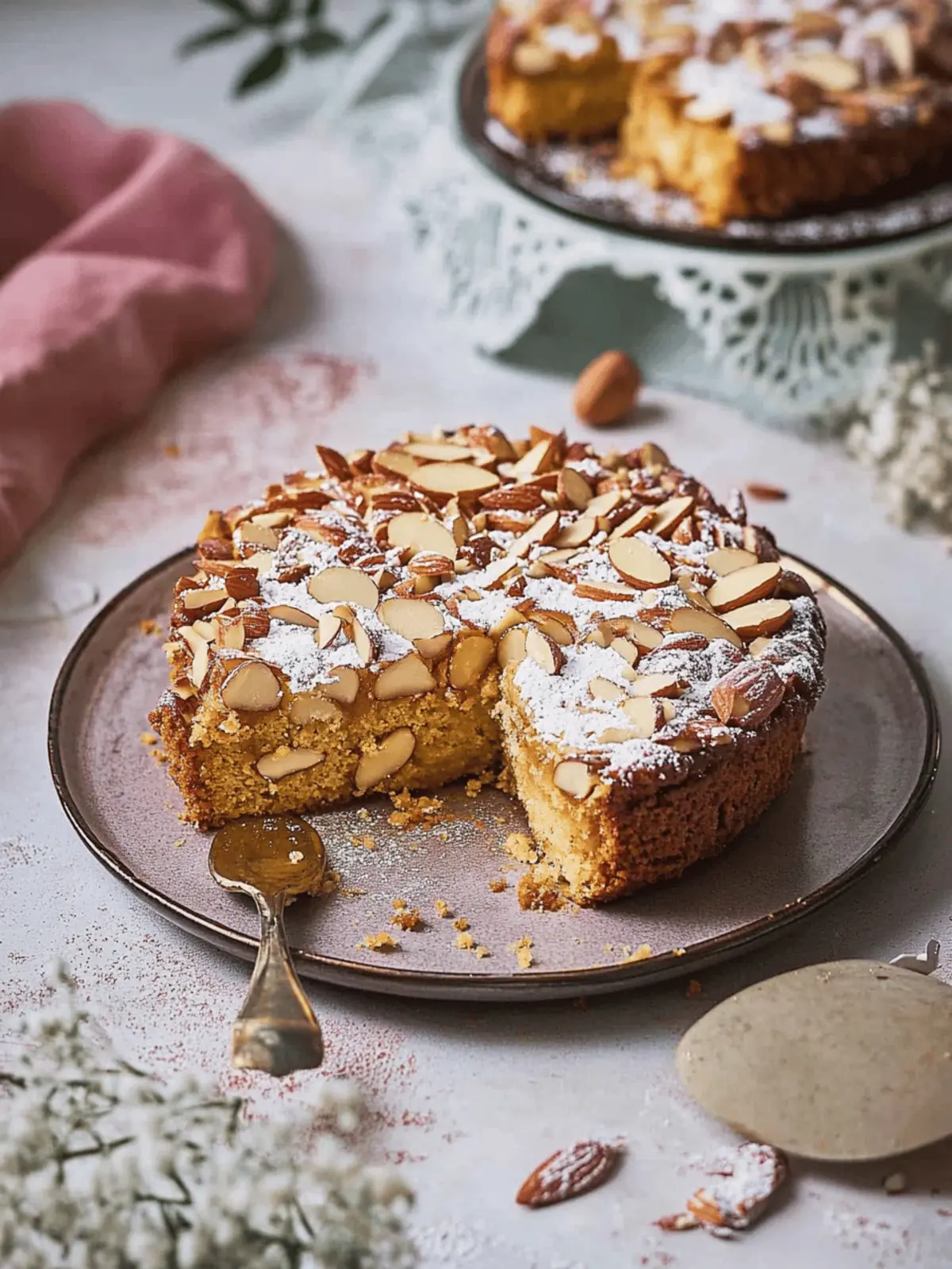 Swedish Almond Cake - Toscakaka