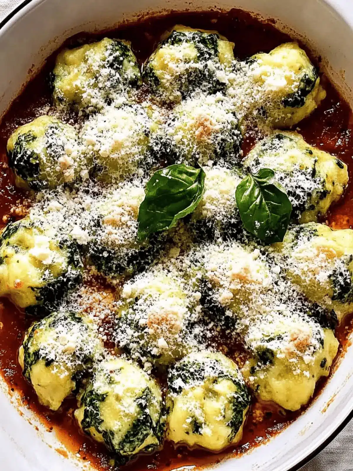 Malfatti (Italian spinach ricotta dumplings)