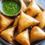 Vegetable Samosas With Mint Cilantro Chutney