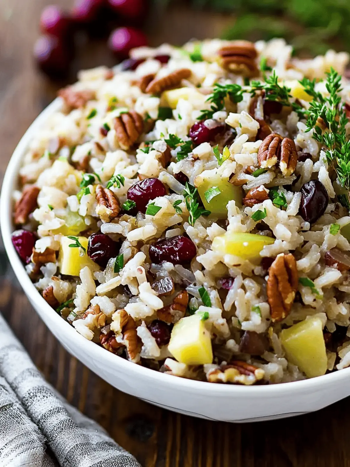 Rice Pilaf with Cranberries and Pecans