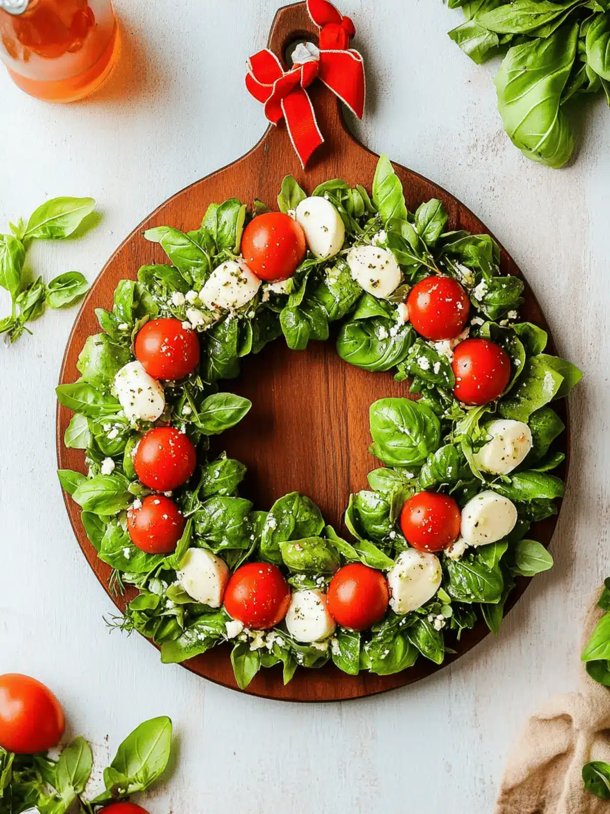 Delicious Caprese Salad Wreath for Festive Gatherings 3 Caprese Salad Wreath
