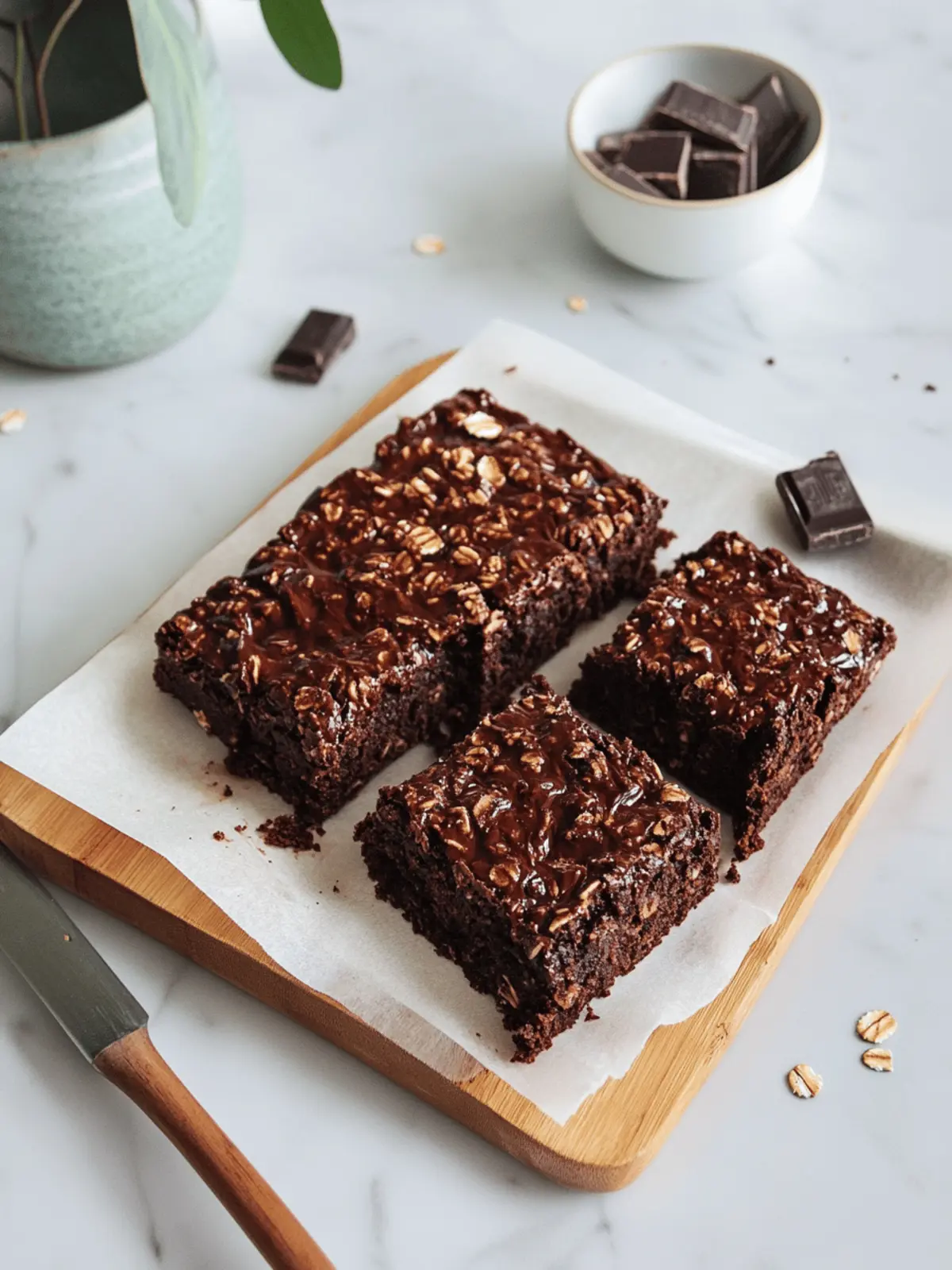 Baked Chocolate Oatmeal Bars