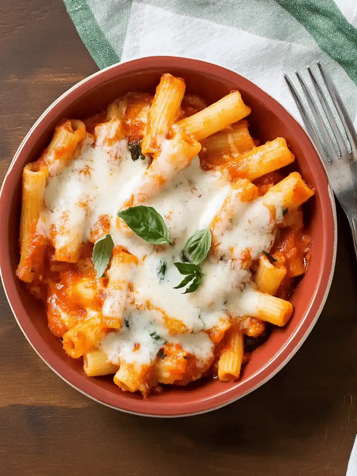 Baked Ziti With Two Mozzarellas and Parmesan Cream Sauce