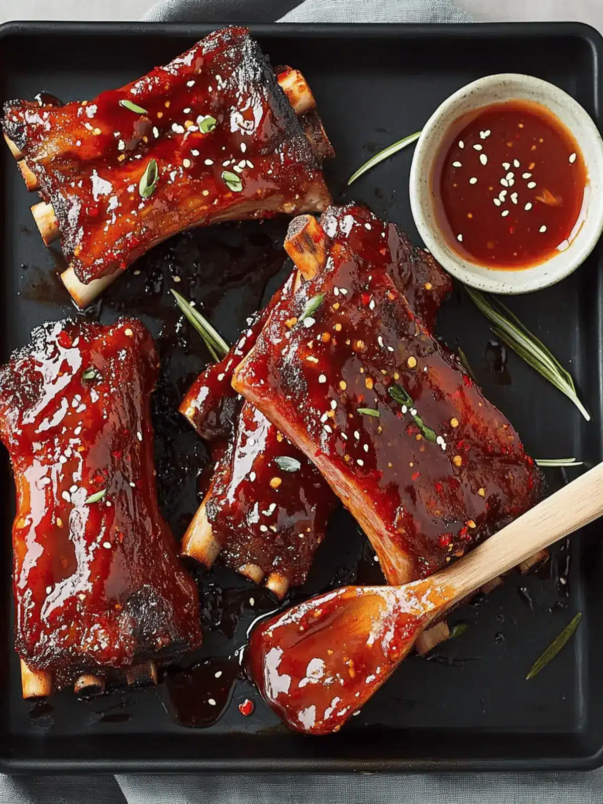 korean pork ribs with gochujang glaze