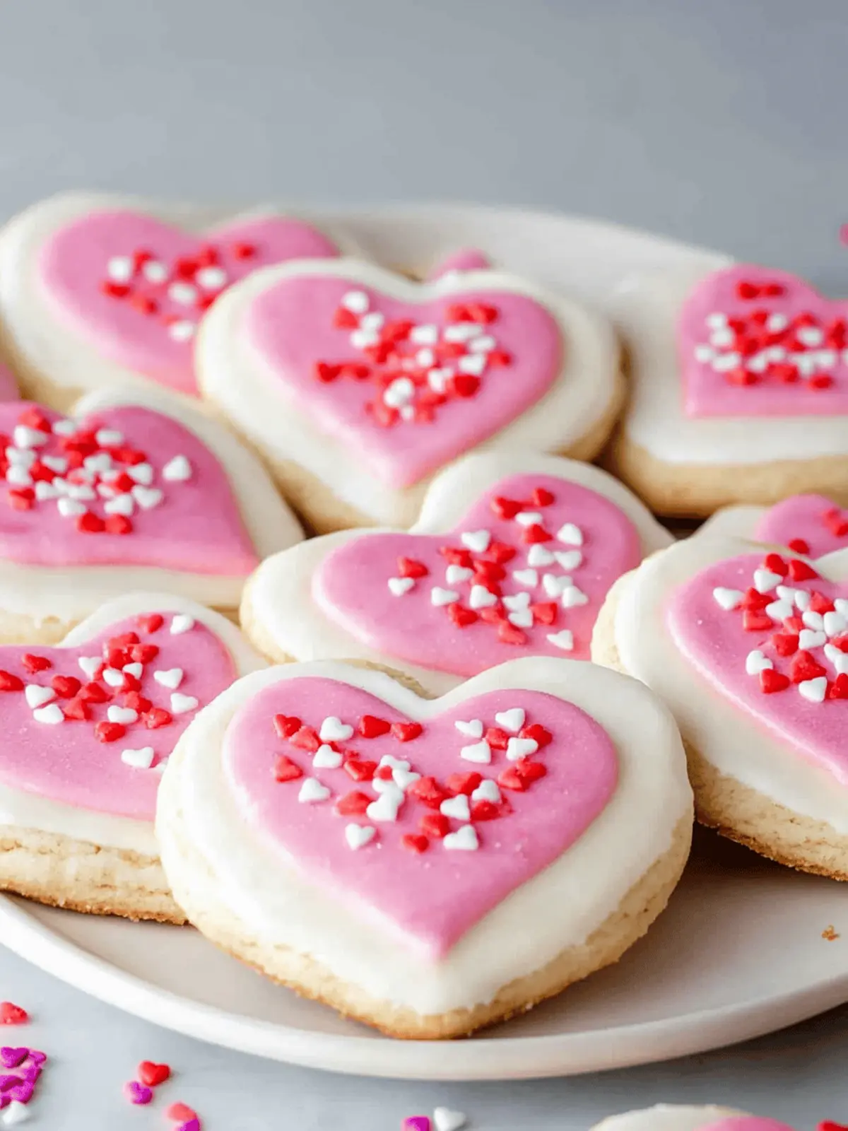 Heart Sugar Cookies with Buttercream Icing