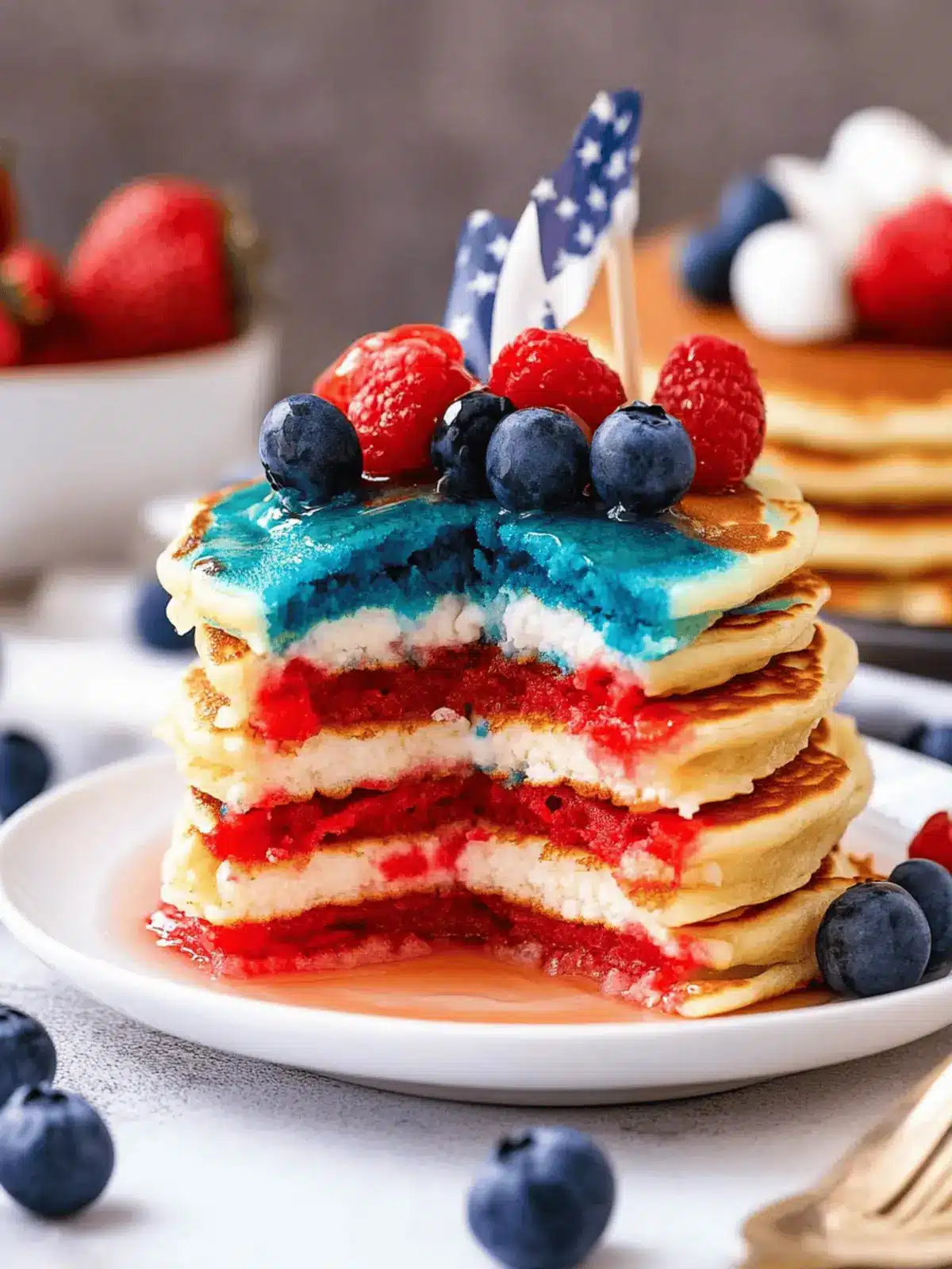 Red, White, and Blue Pancakes