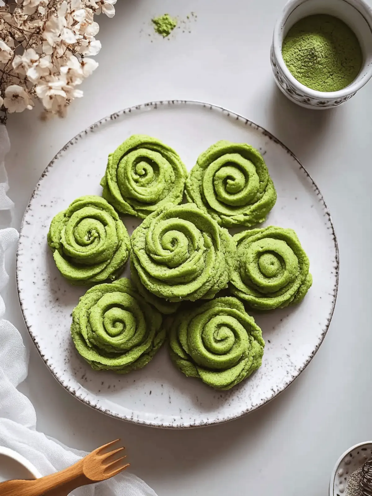 Matcha Butter Cookies