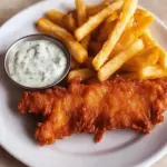 Classic Fish and Chips with tartar sauce