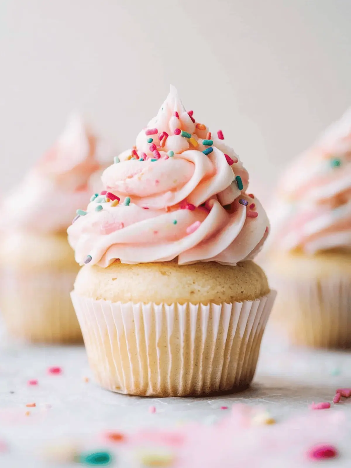 Confetti Sprinkle Cupcakes