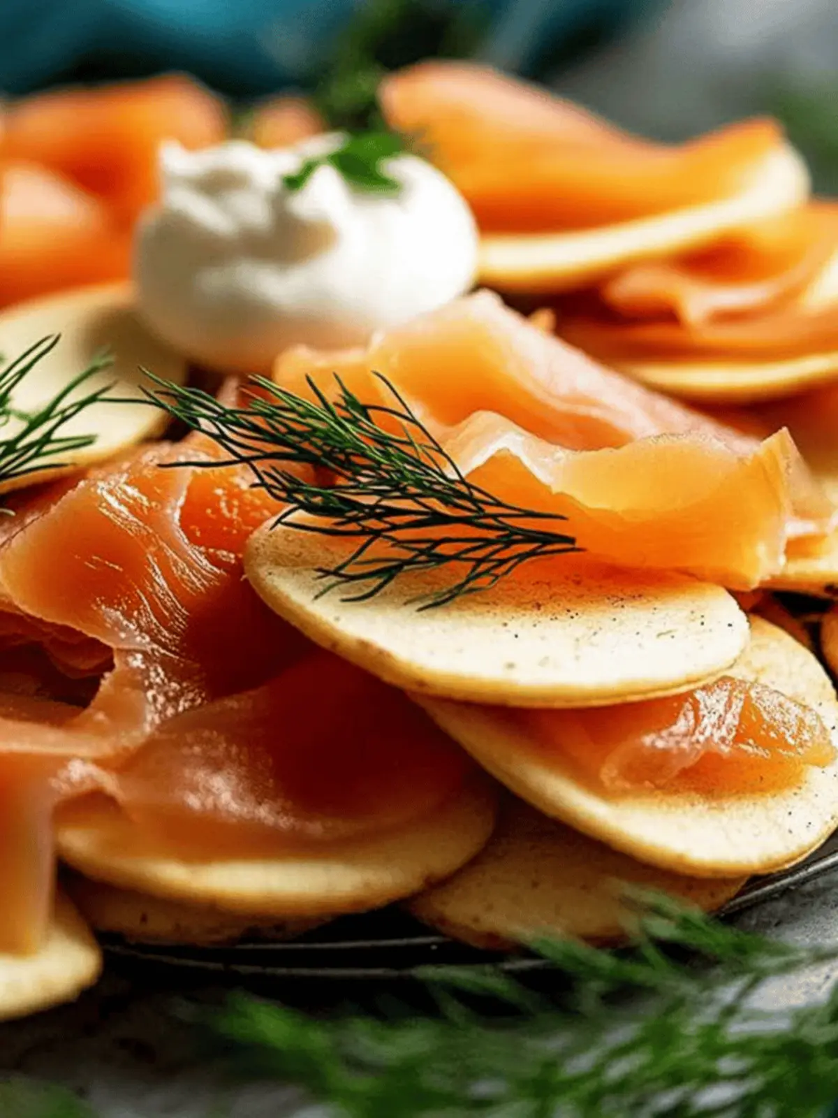 Blinis with smoked salmon