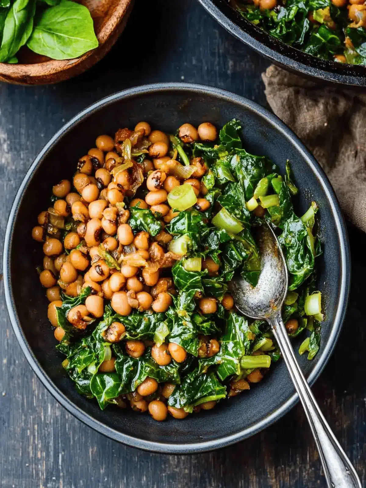 Smoky Black-Eyed Peas and Collard Greens