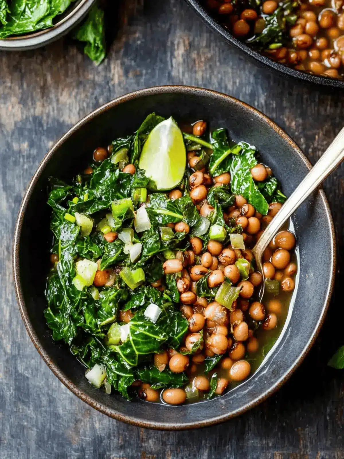 Smoky Black-Eyed Peas and Collard Greens