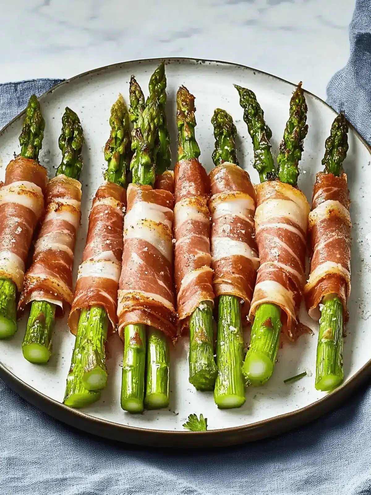 Asparagus Wrapped in Crisp Prosciutto: A 10-Minute Delight 2 Asparagus Wrapped in Crisp Prosciutto