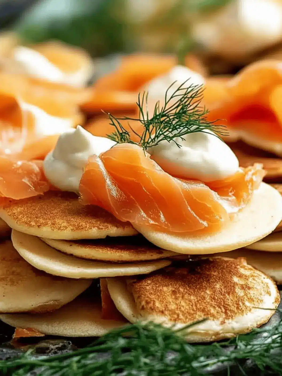 Blinis with smoked salmon