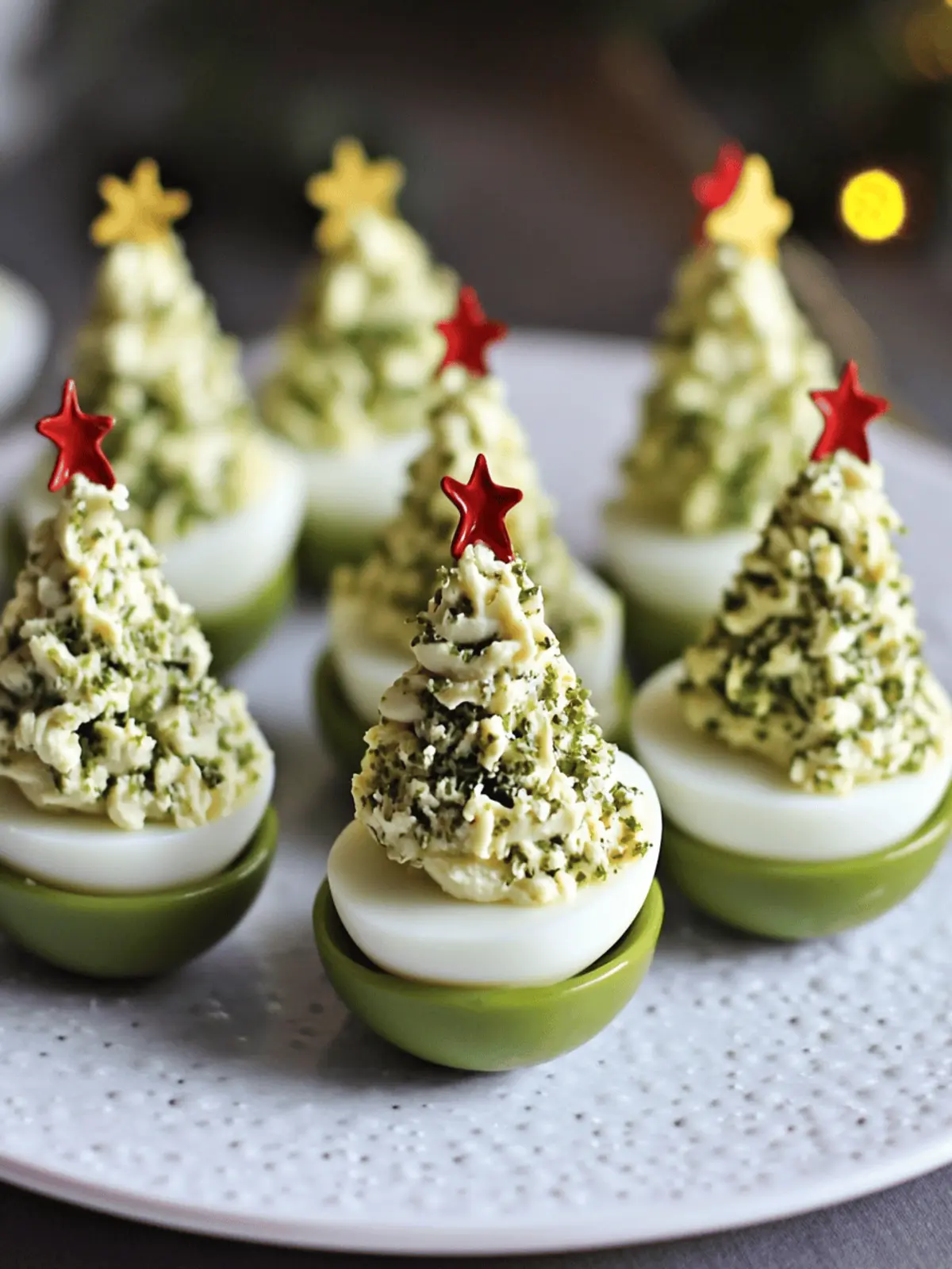 Deviled Egg Christmas Trees