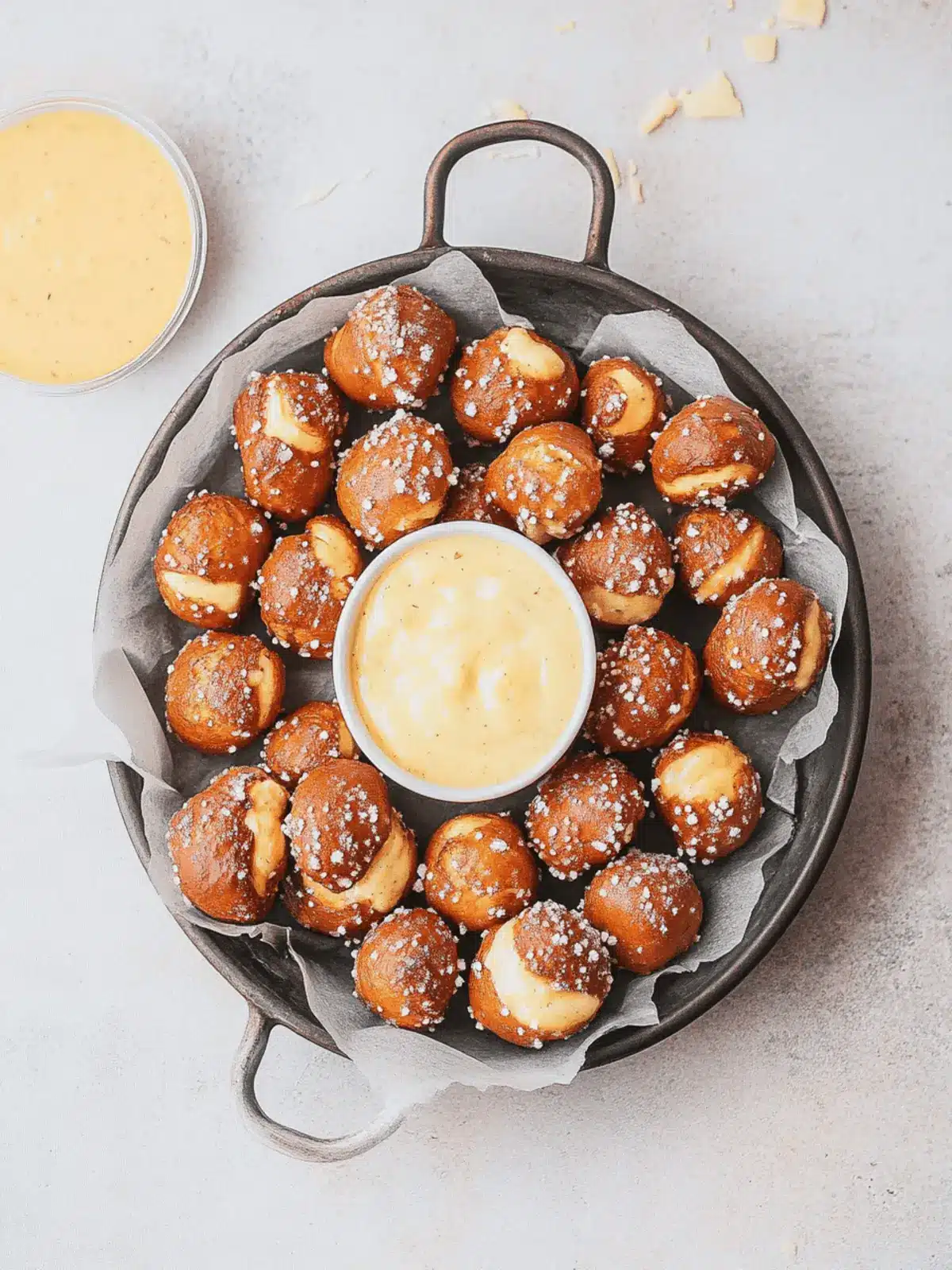 Soft Pretzel Bites with Mustard Cheese Dip