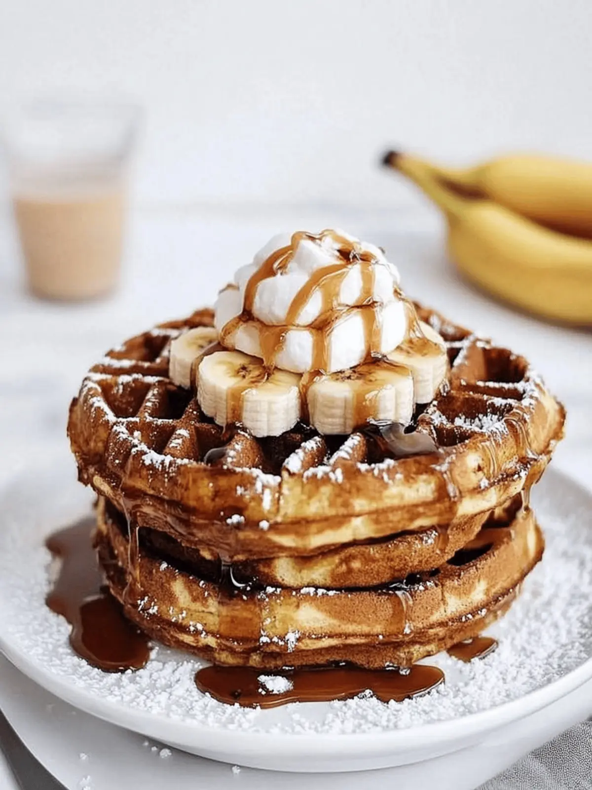 Caramelized Coconut Banana Bread Waffle French Toast Bliss 4 caramelized coconut banana bread waffle french toast