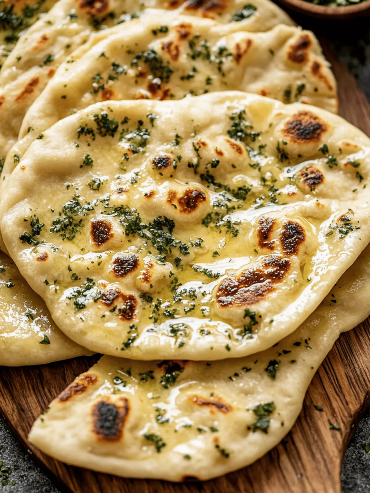 Buttery Garlic Naan Bread