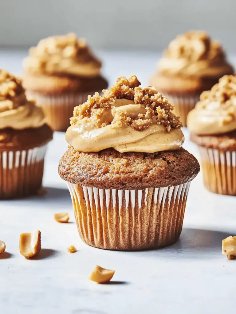 Banana Cupcakes with Peanut Butter Frosting