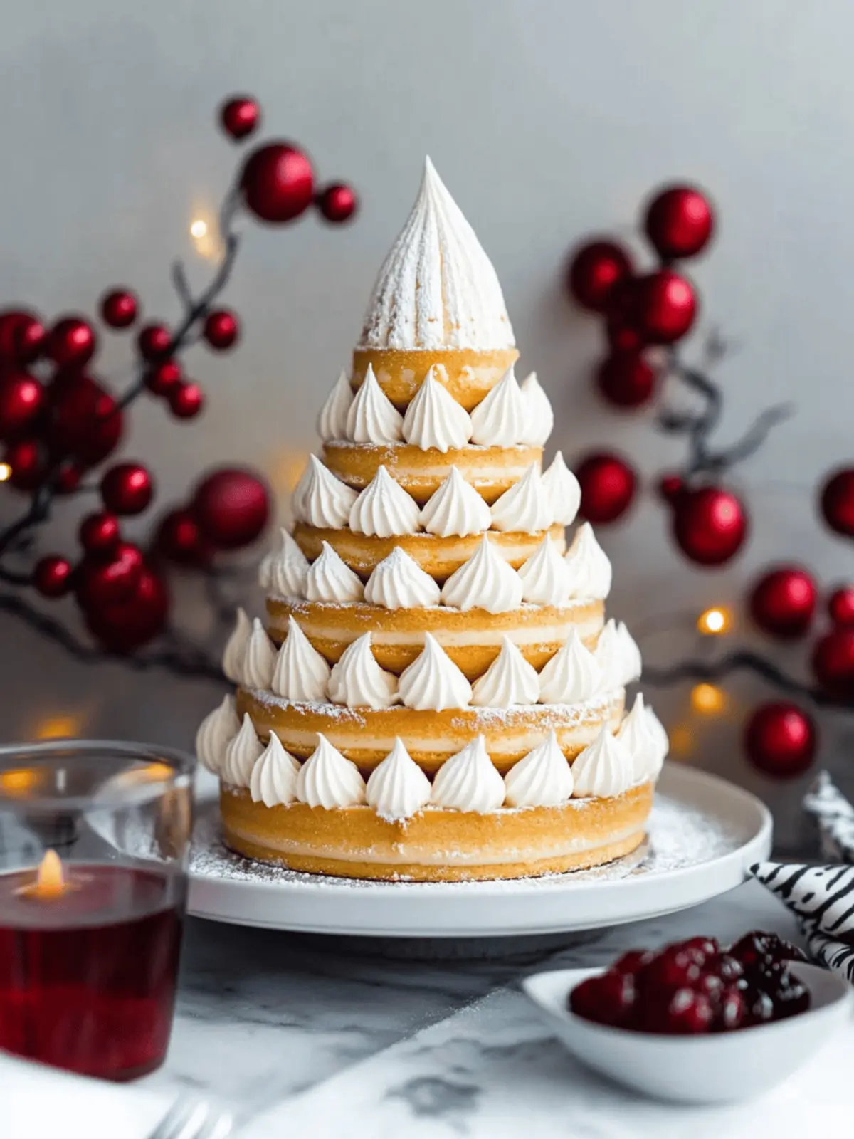 Kransekage (Marzipan Wreath Cake)