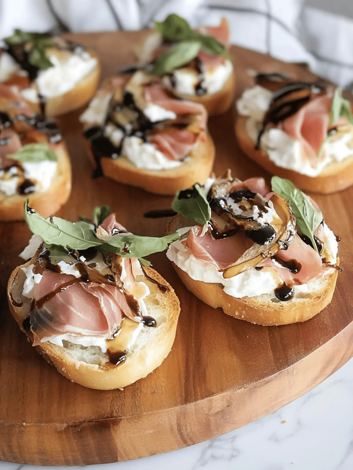Prosciutto Crostini with Balsamic Glaze: A Perfect Appetizer Delight 3 Prosciutto Crostini with Balsamic Glaze