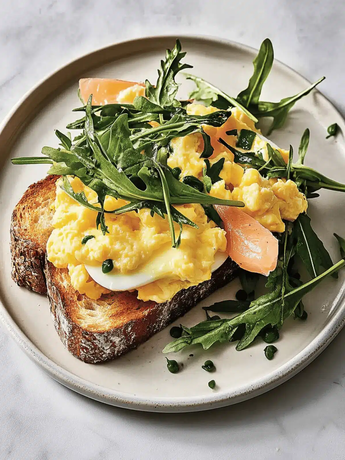Trout Toast with Soft Scrambled Eggs