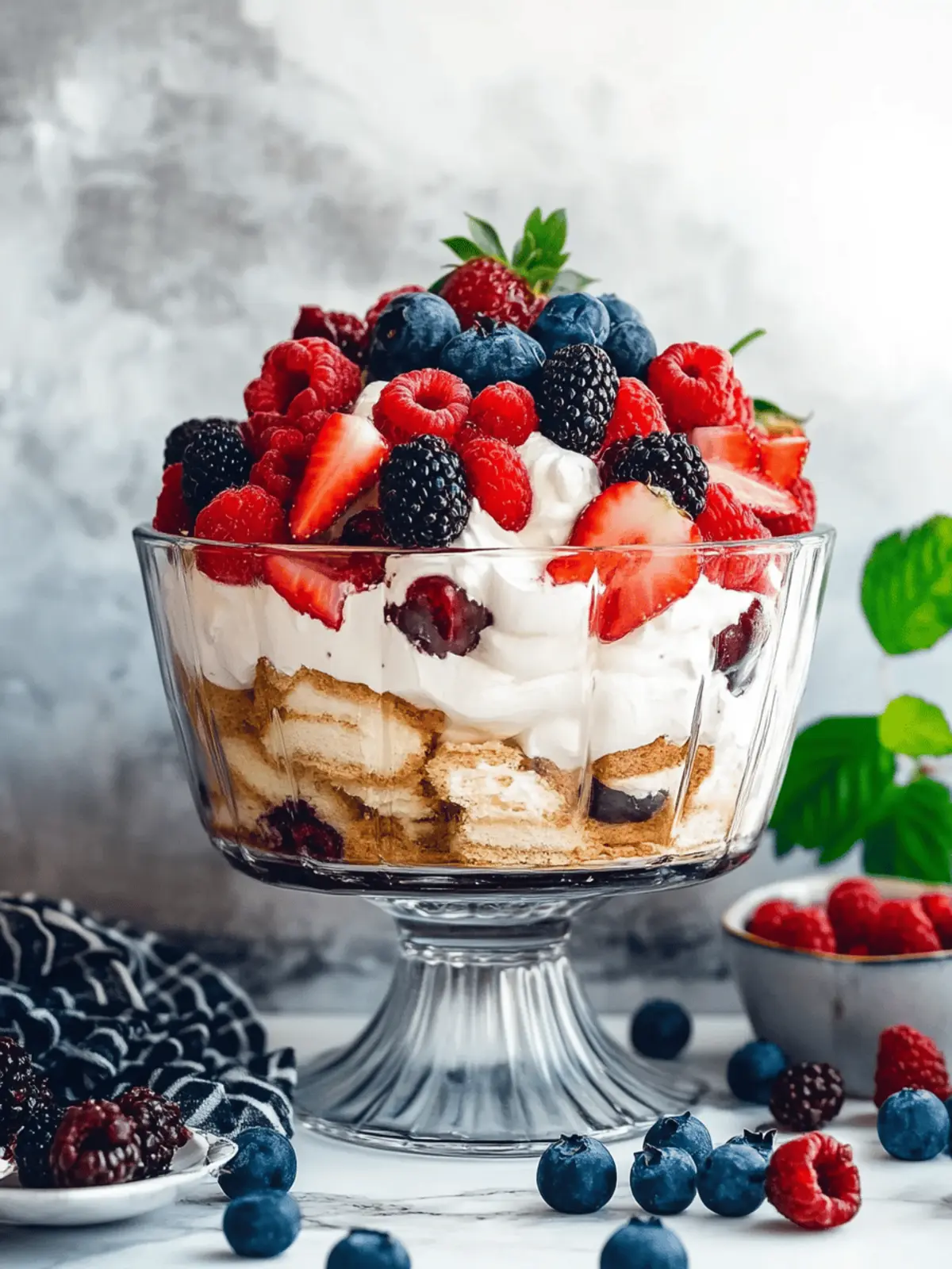 Delightful Mixed Berry Trifle with Luscious Lemon Cream 4 Mixed Berry Trifle