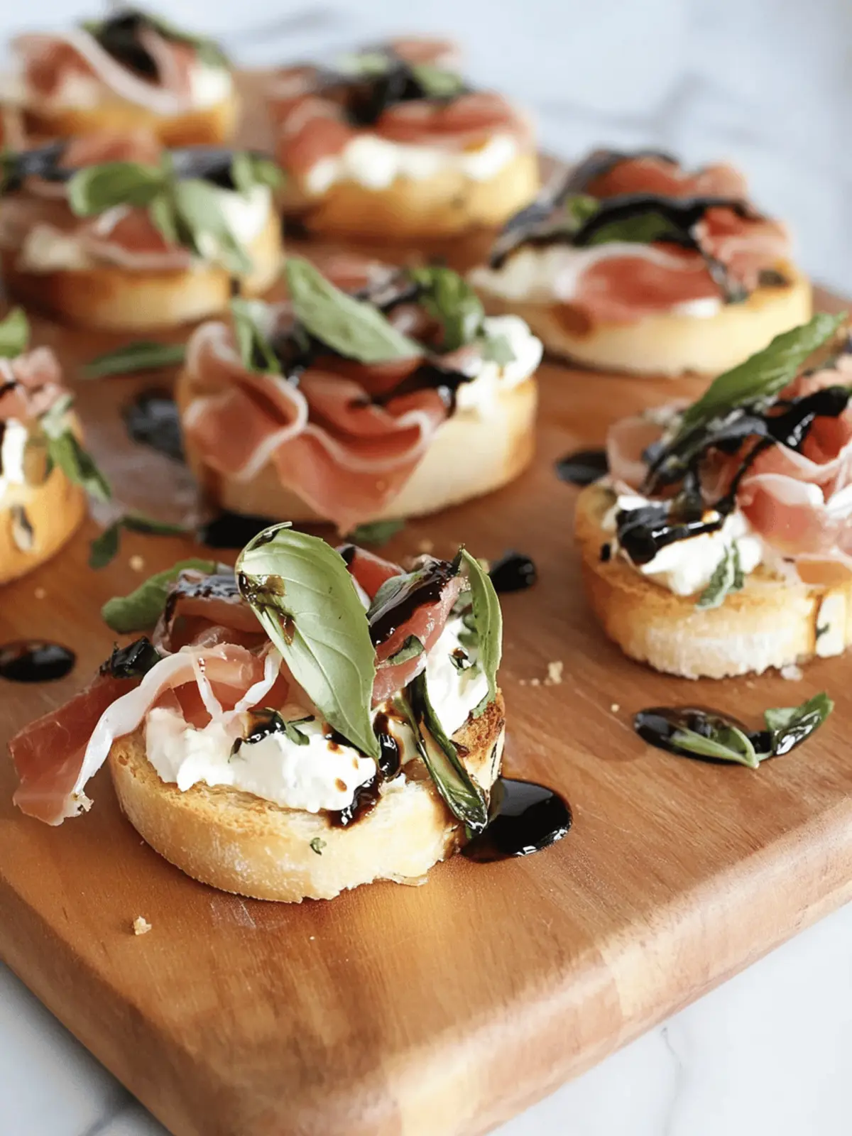 Prosciutto Crostini with Balsamic Glaze: A Perfect Appetizer Delight 5 Prosciutto Crostini with Balsamic Glaze